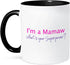 3dRose mug_193738_4 I'M A Mamaw What's Your Superpower - Hot Pink - Funny Gift For Grandma Mug, Black/Pink, 11 oz...