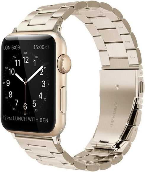 Simpeak Business Band Compatible with Apple Watch Series 10(42mm) Series 9 8 7 (41mm) 6 SE 5 4 (40mm) 3 2 1 (38mm), Women Men Stainless Steel Band...