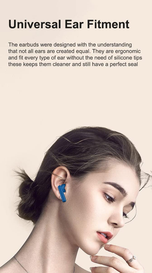 Acuvar in-Ear Wireless Bluetooth 5.1 Headphones, Earbuds IPX7 Waterproof with Microphone Rechargeable USB C Case with Round LCD Display for Smartp...