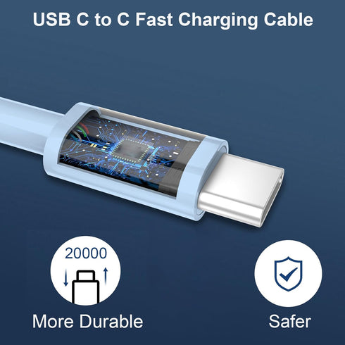 Fast Charger for iPhone 15 Pro Max Charger, 20W Dual Port USB C Fast Charger Block with 10FT Long USB C to C Charging Cable Cord for iPhone 15 Pro...