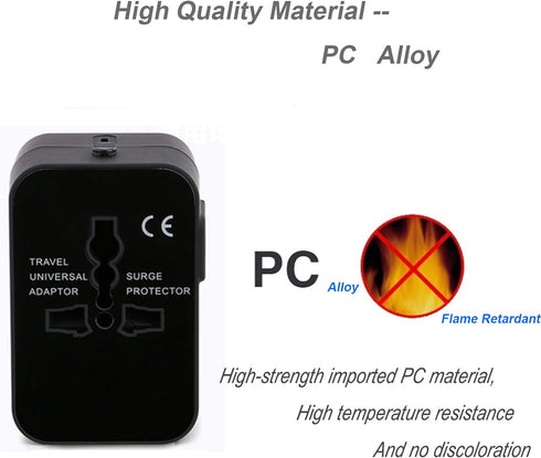 Premium Travel Adapter, Portable Universal All in One Worldwide Power Adapter, European Travel Plug Adapter, Power Converter Adapter, for AC Power...