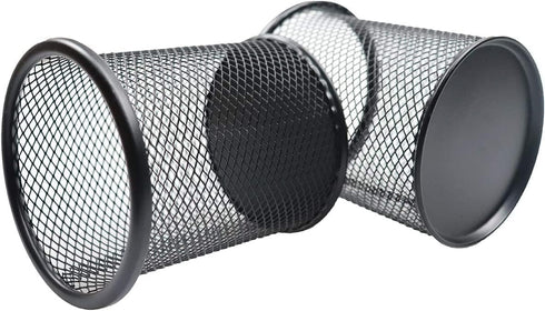 Pen Holder Pencil Holder Mesh Metal Pen Cup Holder Pencil Cup Holder for Desk Office Home Pen Organizer Black, 6 Pack...