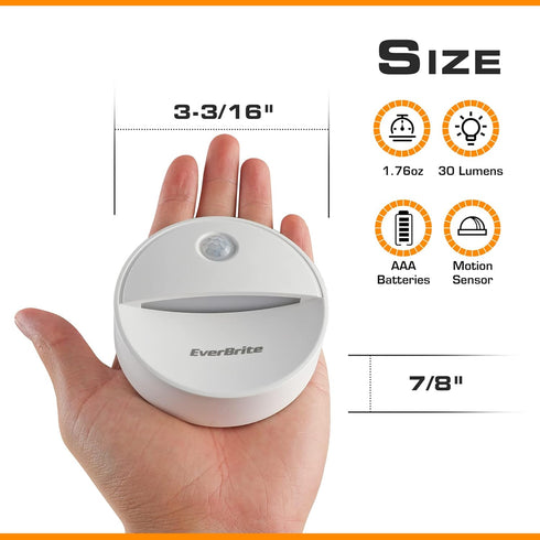EverBrite LED Motion Sensor Night Light, Automated On & Off, Cool White Motion Activated LED Night Light for Kitchen, Bathroom, Stairs, Bedroom - ...
