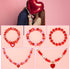 Urwomin 249 Pieces Valentine's Day Beads Jewelry Making for Necklace Bracelet Love Heart Charms Rhinestone Red Beads Assortments for Women Girls D...