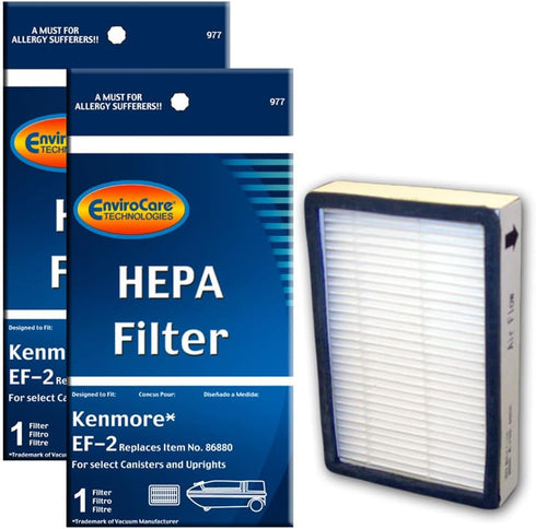 EnviroCare Replacement Vacuum Cleaner HEPA Filters designed to fit Kenmore Progressive EF-2 Machines 2 filters...