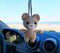 Cute Bear Crochet Handmade, Rearview Mirror Charm, Car Decor Aesthetic Pendant Car Interior Ornament for Gifts....