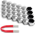 24 PCS 17mm Wheel Lug Nut Bolt Cover Universal Lug Bolt Caps Flexible Wheel Cover Nut Protector Cap + Removal Tools (Silver)...