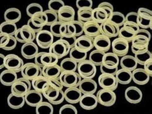 3/16 Inch Orthodontic Elastic Rubber Bands, 100 bands per pack, Natural, Heavy 4.5 Ounces Orthodontic Gap Teeth Bands by AdentalZ...