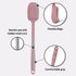Carrotez Silicone Spoon Spatula, 9.4 inch Heat Resistant Cooking Spoon, Spoonula, Non Stick Spatula for Stir Fry, Cooking, Baking - Dusty Pink...
