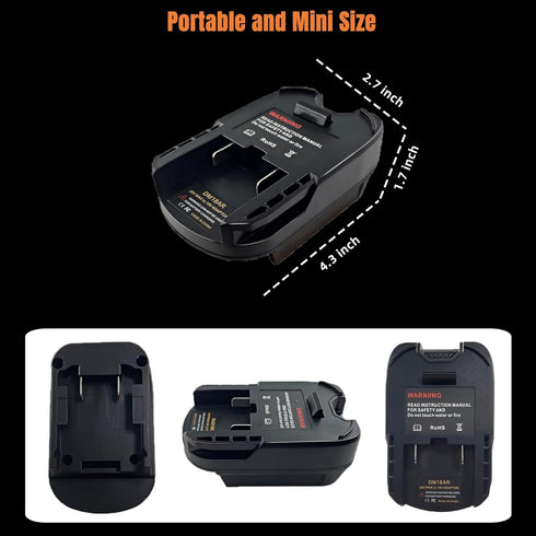 for Milwaukee Battery Adapter, Convert for Milwaukee M18 18V Battery to for Ridgid 18V Battery Replacement Adapter, Work for Ridgid AEG 18V Cordle...