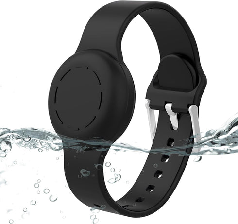 Waterproof Airtag Bracelet for Kids, Silicone Wristband Compatible with Apple Air Tag Hidden Holder Case, GPS Tracker Anti-Lost Adjustable Airtag ...