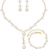 Elegant Bride Bridesmaid Jewelry Sets for Wedding Prom Bridal Necklace Earrings Bracelet Set Women Formal Dress Accessories...