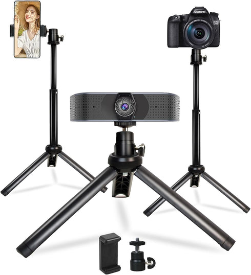 Lightweight Mini Tripod for Camera/Phone/Webcam, Extendable Stand, for Logitech Webcam C615 C920 C922 C922x C925e C930 C930e or Other Devices with...