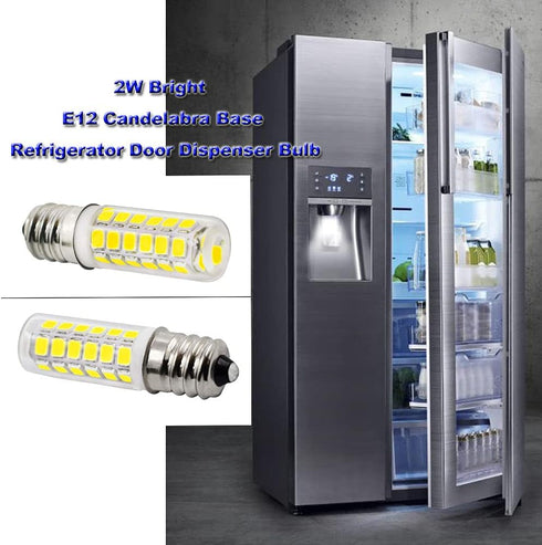 E12 LED Dryer Bulbs Fridge Water Dispenser Light 120V 10W 15W 20W Replacement, 2W C7 Daylight White 6000K for Small Appliance Parts, Salt Lamp, Ch...