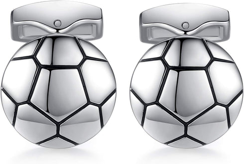 HONEY BEAR Soccer Football Ball Sports Cufflinks for Mens Wedding Blusiness Gift...