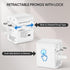 ROMECH Universal Travel Adapter, 5.6A Smart Power International Plug Adaptor AC Wall Charger for Global Travelling USA Europe EU UK AUS (Type C + ...