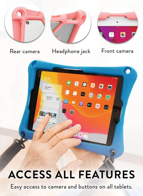 Cooper Trooper Rugged Case for 7.9, 8, 8.4, 8.7, 8.9" Tablets | Tough Bumper Protective Shock Proof Kids Holder Carrying Cover Bag, Stand, Strap...