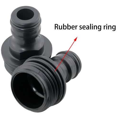 10pcs Garden Hose Quick Connect Male Threads 3/4 Inch Quick Release Hose Connector for Garden Tubing Drip Irrigation Watering System, Black...