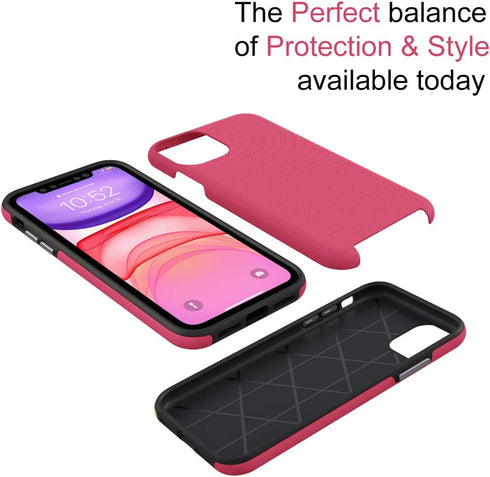 CellEver Heavy-Duty Case for iPhone 11 - Dual Layer, Military Grade Protection, Elevated Screen & Camera Protection, Slim, Shockproof Non-Slip Pho...