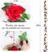 LESING Rose Garlands Artificial Rose Vines, 4PCS(28.8FT) Fake Silk Flower Vines with Greenery Plants for Wedding Hanging, Home Office Arch, Garden...