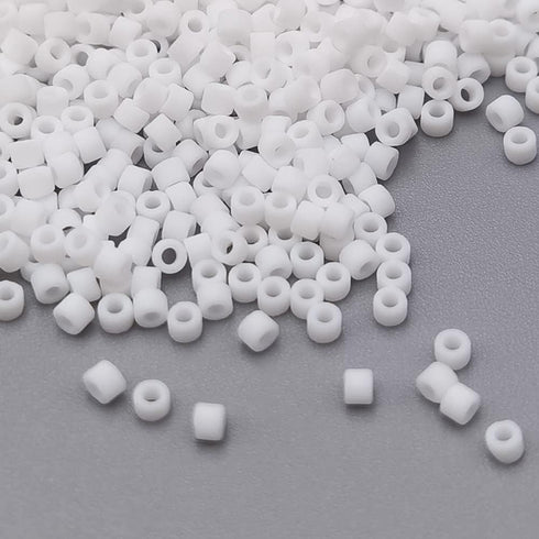 INSPIRELLE Uniform 120 Gram 12/0 (2mm) Cylinder Glass Seed Beads for Craft Jewelry Making, 24 Matte Opaque Dyed Colors...
