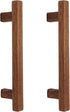 Semetall 8Pcs Walnut Wood Drawer Pulls,5 inch Hole Center Pull Handles Wood,Wooden Handles for Dresser Drawers,Cabinets,Kitchen,Wardrobe...