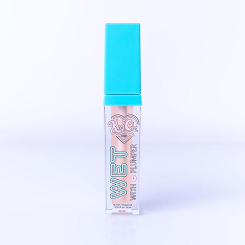 KimChi Chic Beauty High Shine Wet Gloss Lip Plumping Lip Gloss, High Shine, Non-Sticky, Super Lightweight and Vegan Lip Gloss, Translucent Peach, ...