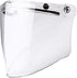 Universal 3-Snap Flip Up Visor Shield Lens for Retro Open Face Motorcycle Helmet (Clear)...