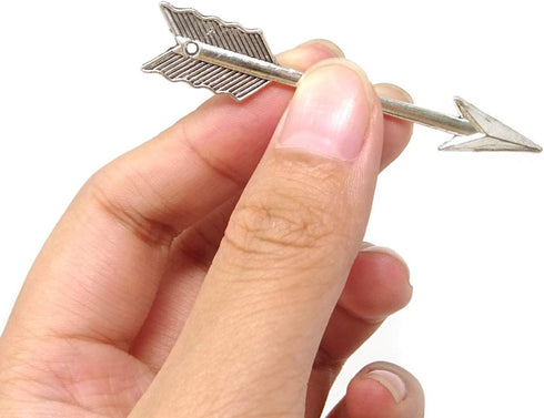 Honbay 20PCS 2.4inch Antique Silver Alloy Arrow Charms Pendant for Jewelry Making or DIY Crafts...