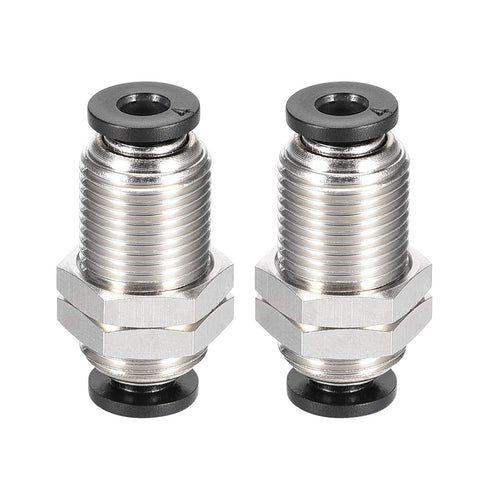 uxcell Straight Pneumatic Push to Quick Connect Fittings Bulkhead Union 4mm Tube OD X 4mm Tube OD 2pcs...