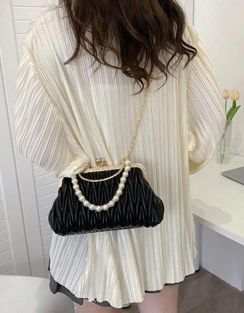 Solyinne Womens Clutch Purse Pearl Evening Bag Envelope Evening Bridal Wedding Party Club Purses Crossbody Handbags...