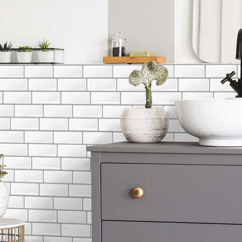 Livebor Backsplash Peel and Stick Wallpaper Tile Contact Paper 11.8inch x 78.7inch Kitchen Backsplash Wallpaper Countertops Waterproof Wallpaper S...