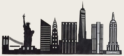 New York City Detailed Skyline Cake Stencil Side C1000 by Designer Stencils...