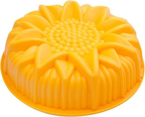 9.8'' Sunflower Birthday Cake Mold Silicone Baking Molds Party Cake Bakeware for Your Anniversary Dessert, Cake, Bread, Tart, Pie, Flan and More #...