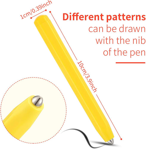 Outus 3 Pieces Replacement Stylus Magnetic Drawing Pen Magnet Replacement Pens for Magnetic Drawing Board Magnapad A to Z and Numbers 0 to 9, Yell...