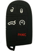 Keyless Entry Remote Key Fob Cover Skin Protective Silicone Rubber key Jacket Protector for Jeep Grand Cherokee Dodge Challenger Charger Dart Dura...