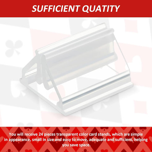 Maitys 30 Pieces Game Card Stands Plastic Card Stands DIY Board Games Stand for Game Party Favor (Transparent)...