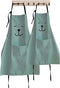 YOLOPARK Lovely Parent and Child Apron, Comfortable Simple Apron with Pocket for Painting Cooking Artist Chef, Pack of 2...