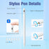 Stylus Pen for iPad,10 Mins Quick Charge Active Pencil for iPad 2018-2024,Palm Rejection Tilt Sensor Magnetic Pen Compatible W/iPad Pro 12.9&11", ...
