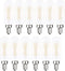 Dimmable T6 LED Bulb 25W Candelabra 2W E12 Edison Light Bulbs Soft White 3000K, T25 Mini Tubular Frosted Glass LED Filament Chandelier Light Bulbs...