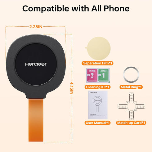 Magnetic Suction Cup Phone Mount, Ultra-Comfort Silicone Suction Grip Holder Stand for MagSafe, Hands-Free Mirror Shower Phone Holder Mount for Ti...
