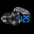 12V/24V USB Outlet Quick Charge 3.0 Dual USB Car Charger Socket with Blue Voltmeter, Waterproof Aluminum Cigarette Lighter USB Charger DIY Kit for...