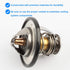 Allmotorparts Thermostat 90916-03100 Compatible with Toyota Lexus - 2000-2006 Tundra, 2003-2007 4Runner SC430, 1998-2007 Land Cruiser LX470, 2001-...