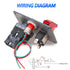 12V Ignition Switch Panel, Race Car Ignition Switches with Push Button Engine Starter Switch Panel, Racing Switch Panel Carbon Fiber LED Ignition ...