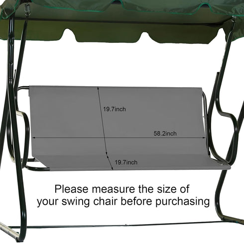 Porch Patio Swing Seat Cover Replacement,600D Thickened Oxford Waterproof Swing Replacement,Cushion Protection,Outdoors Covers Seater for Bench,Se...