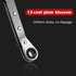 2PCS Hvac Service Wrench Tools, 3/16" to 3/8", 5/16" x 1/4" Ratchet Wrench Set with 2 Hex Bit Adapter, Refrigeration Wrench Set for Air Conditioni...