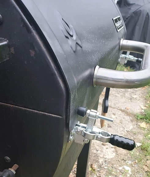LavaLock BBQ Lid LL-12050-BLK Black Vertical Handle Smoker Door Clamp 200 lb. Latch...