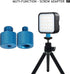 Camera Screw Adapter Thread 1/4" Male to 3/8" Female and 3/8" Male to 1/4" Female Adapter Set for Camera Monitor, Tripod, Mount (Blue)...