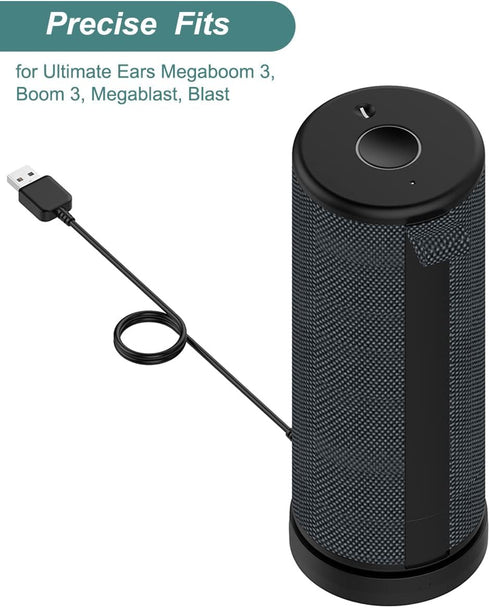 Charger for Ultimate Ears Boom 3/Megaboom 3/Blast/Megablast, Replament Charging Dock Station with USB Port for Ultimate Ears Speaker...