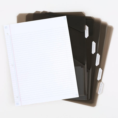 Five Star Flex Refillable Notebook + Study App, College Ruled Paper, 1 Inch TechLock Rings, Pockets, Tabs and Dividers, 200 Sheet Capacity, Black ...